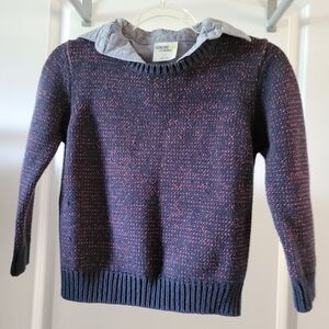 💙 3 for $10 💙 Genuine Kids By Oshkosh Knit Sweater, Collar Detail, Size 5T